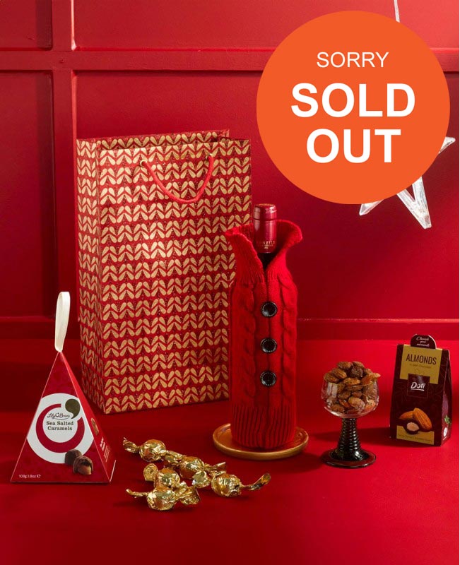 Festive Thanks with Red Wine Gift Bag